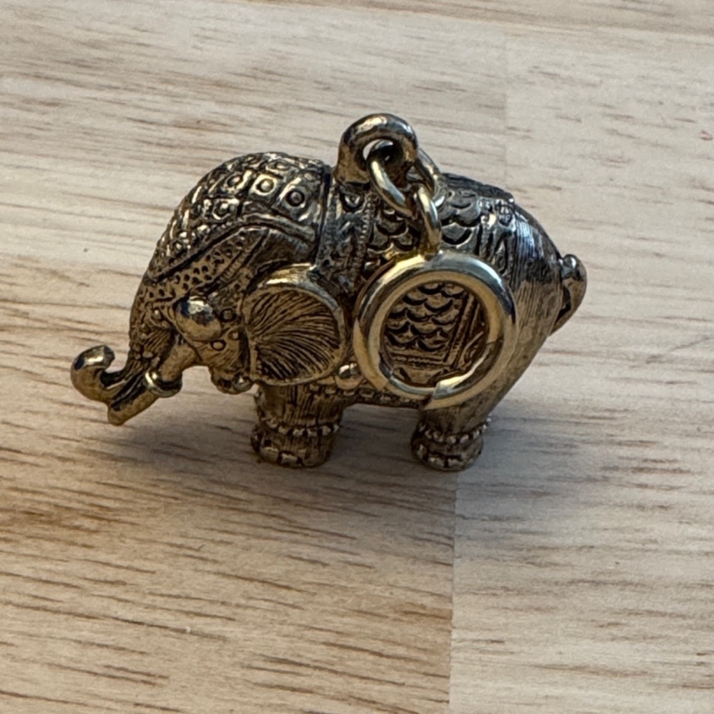 Gold Toned Elephant Charm